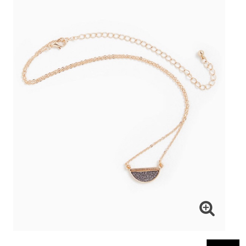 Torrid delicate sparkly half moon necklace